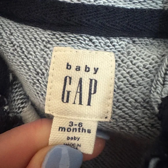 GAP Blue Zip-Up Hoodie Sweatshirt - Picture 4 of 5